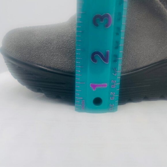 Skechers Gray Side Zip Suede Women's Ankle Boots - Size 9 - Picture 16 of 16